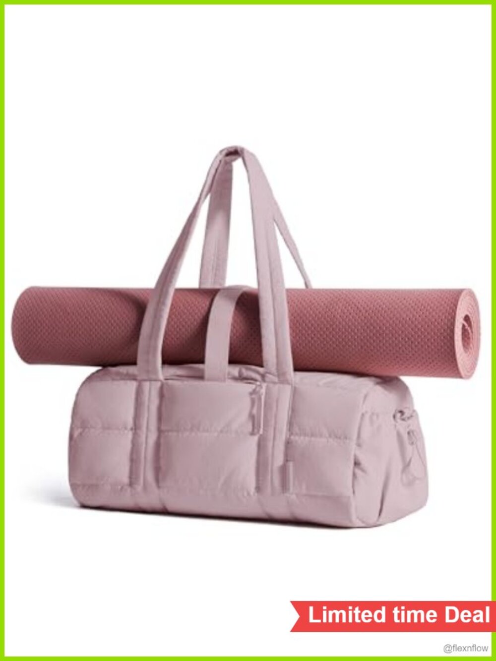 Puffy Yoga Gym Duffel Bag Weekender Travel Dry Wet Pocket